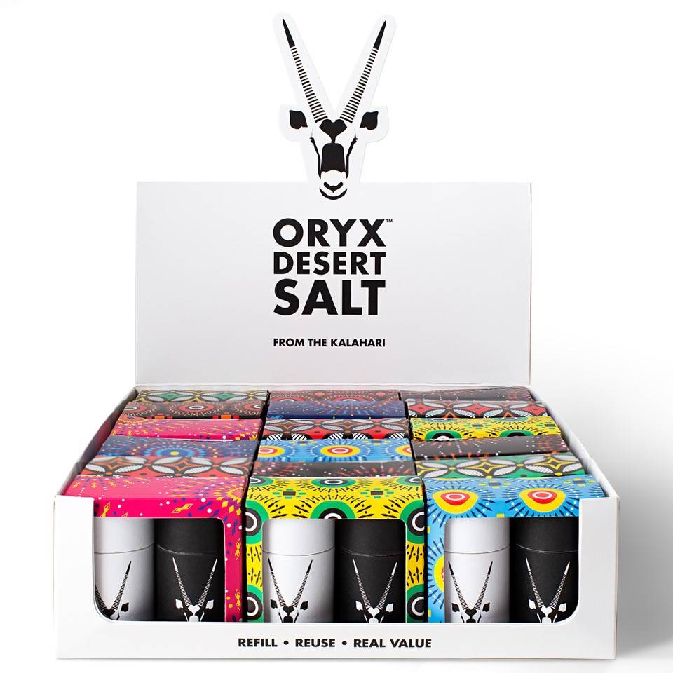 Oryx Travel shaker Salt & Pepper - Display box - 18 sets – Oryx Desert Salt